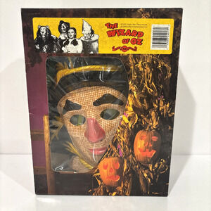 Vintage Wizard of Oz Scarecrow Halloween Costume Kids Small 5-6 1989 NIB